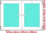 Dvojkrdlov okna O+OS SOFT rka 135 a 140cm